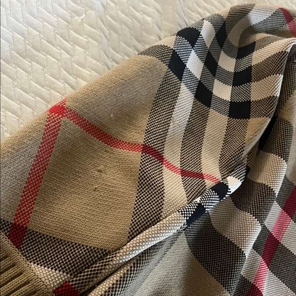 Burberry Beige Check Wool Cardigan - Picture 6 of 12